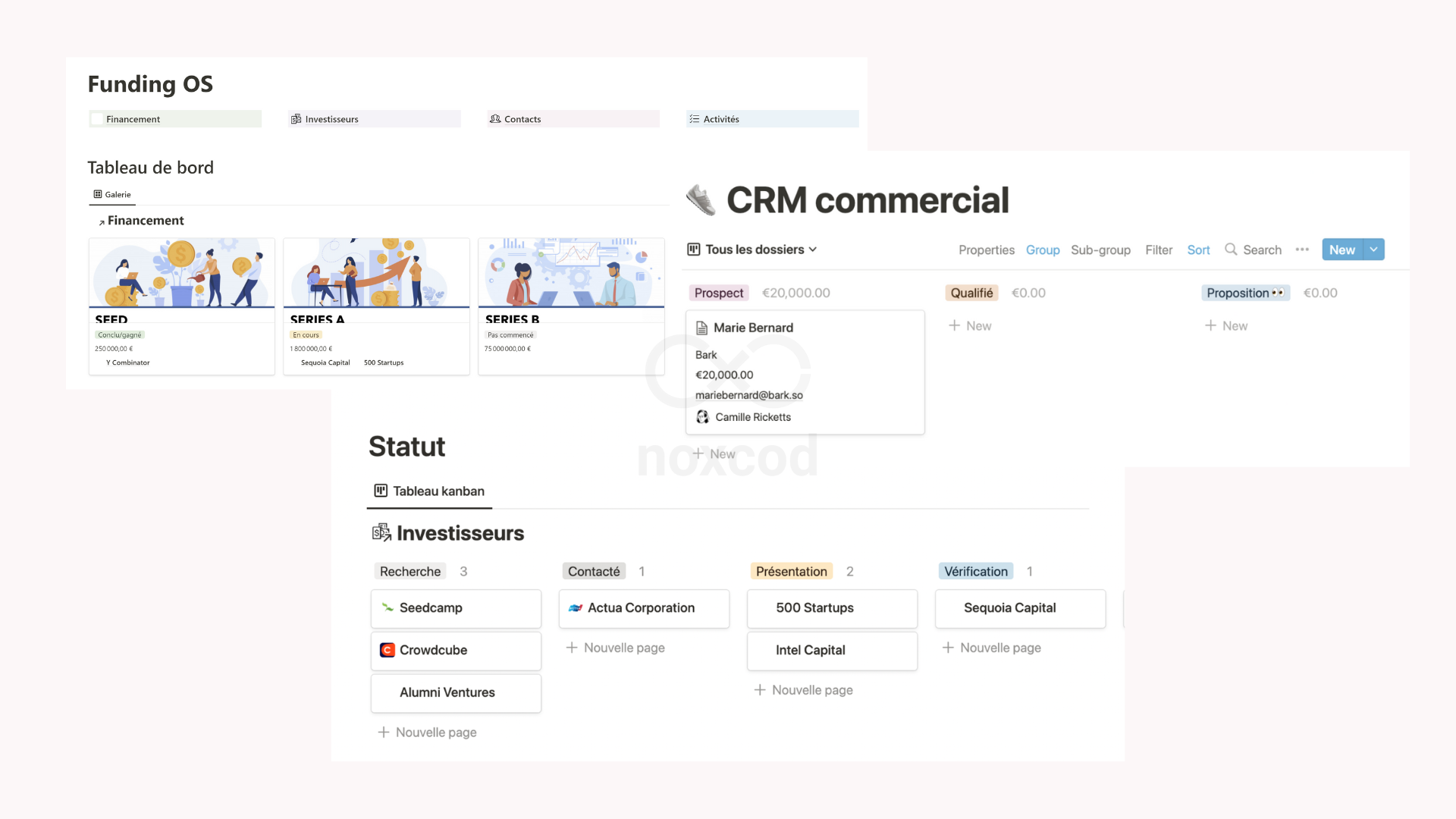 Notion's CRM templates exemple
