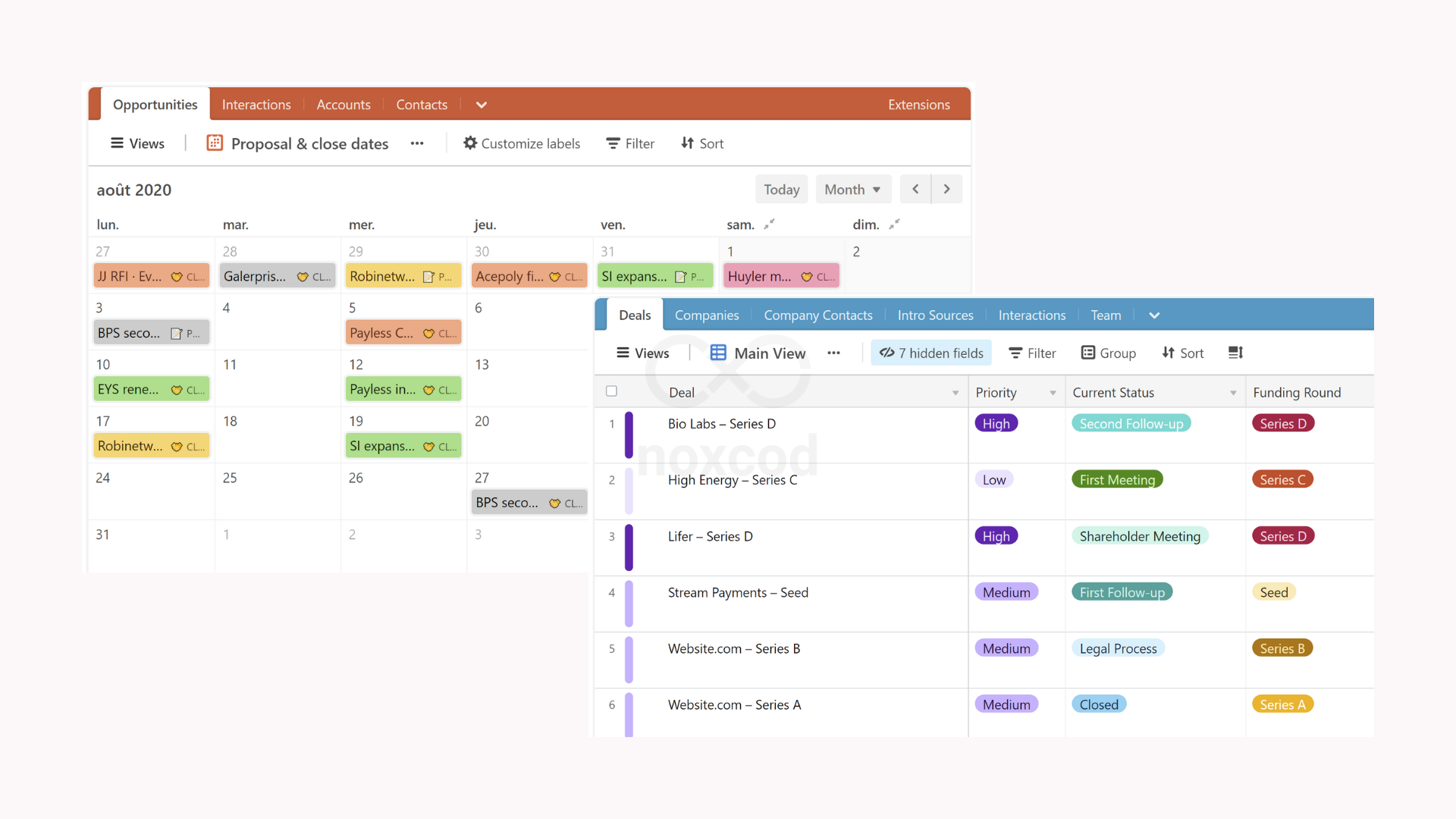 Airtable's CRM templates exemple