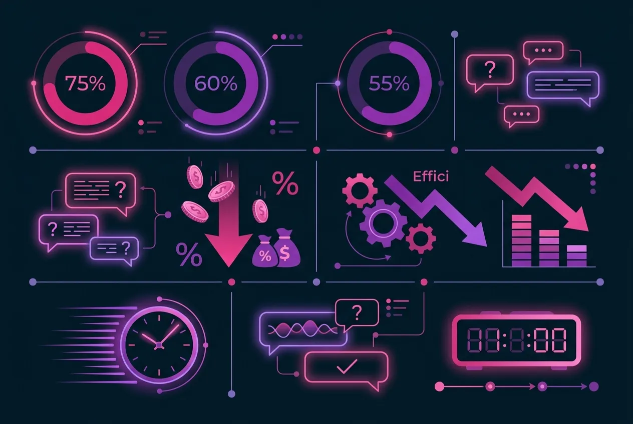 Infographie des métriques clés des chatbots IA en entreprise