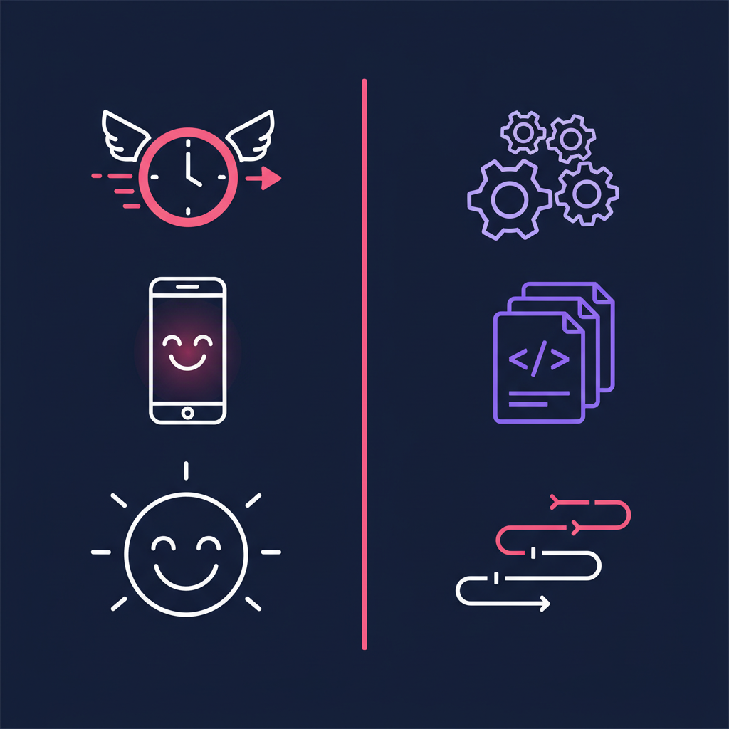 Types d'applications créées avec FlutterFlow : marketplace, wellness, B2B, communautaire