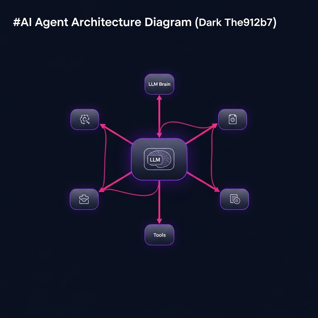 Architecture agent n8n : LLM central, mémoire et outils connectés