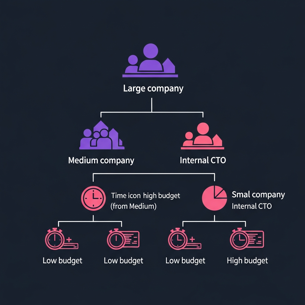 Infographie : quand passer au CTO externe vs CTO interne