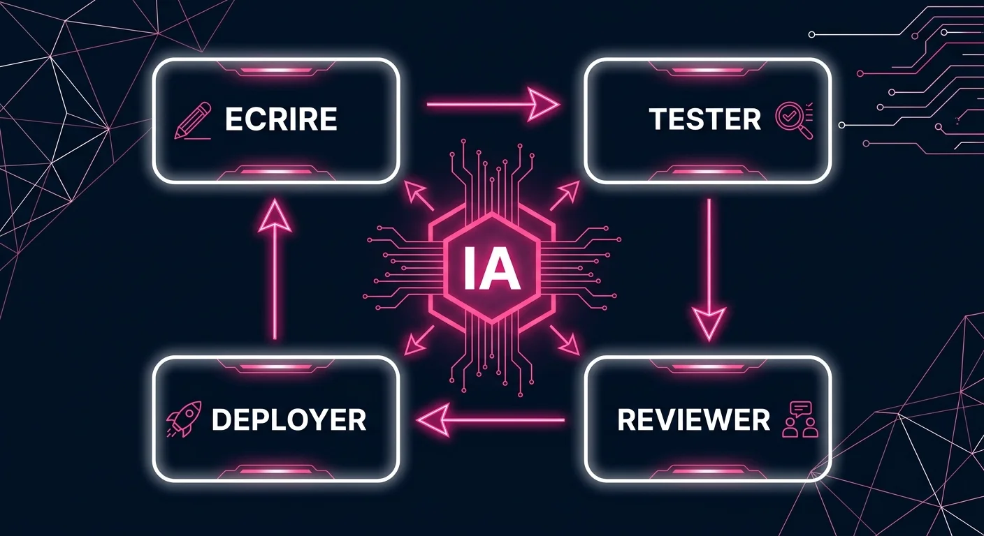 Cycle de développement avec IA : écrire, tester, reviewer, déployer - Noxcod
