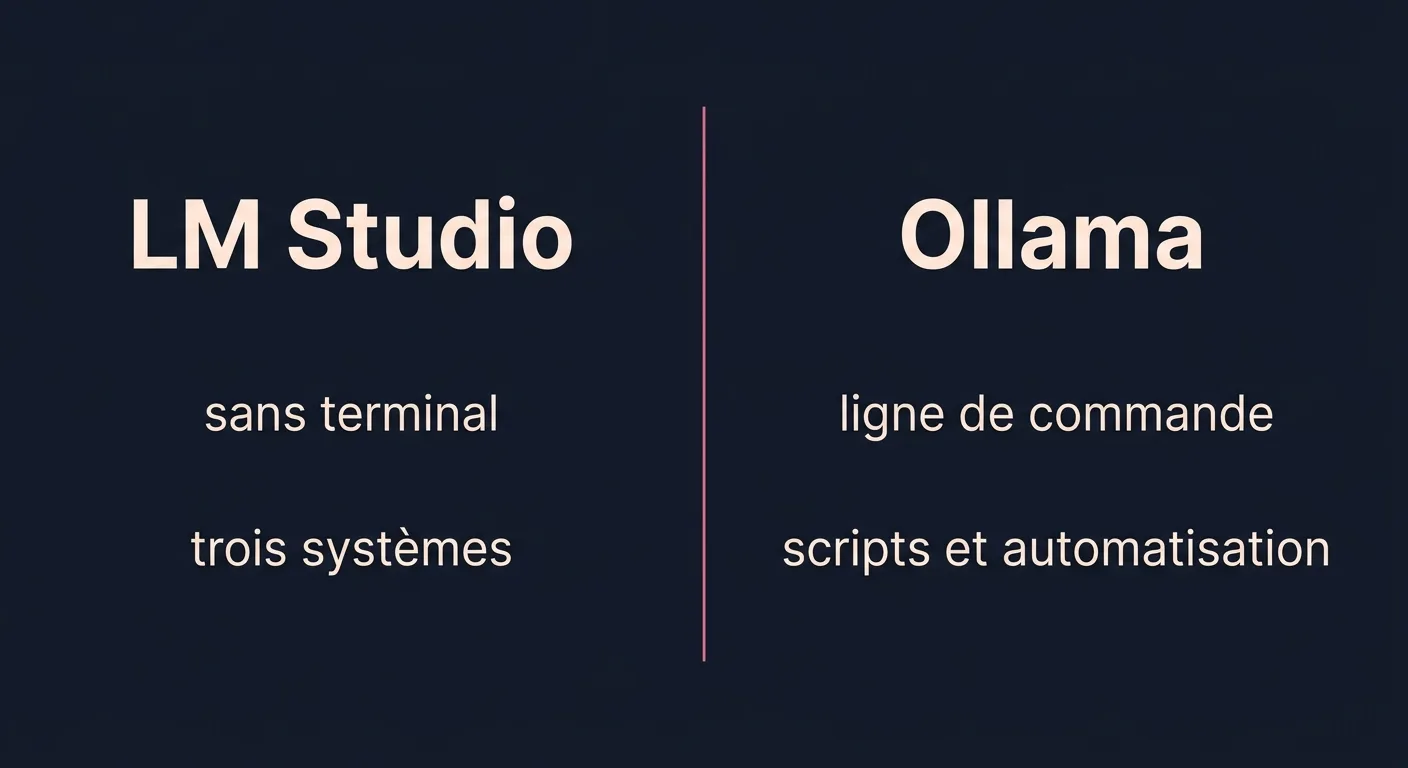 LM Studio face à Ollama en 2026 : interface graphique, formats de modèles, licence et cas d'usage