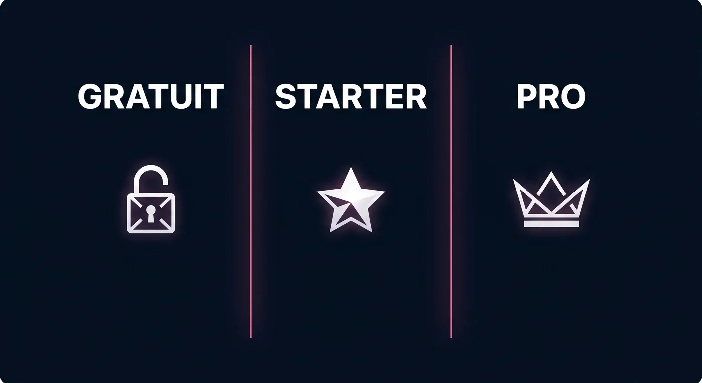 Les trois formules Flowise : Gratuit, Starter et Pro
